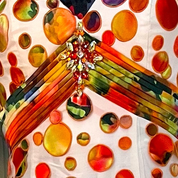 Blush Prom By Alexia Mermaid Princess Polka Dot Multicolour Dress - Picture 3 of 12